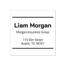 Minimal Business Address Stamp