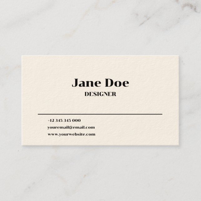 Minimal Business Card (Front)