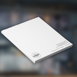 Minimal Business Logo and Address Upload Notepad