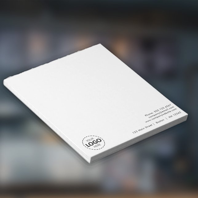 Minimal Business Logo and Address Upload Notepad (Creator Uploaded)