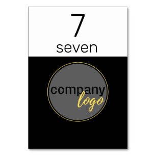 MINIMAL BUSINESS LOGO BLACK AND WHITE HOSPITALITY TABLE NUMBER