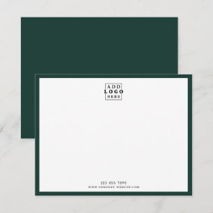 Minimal Business Logo Company Contact Forest Green Card