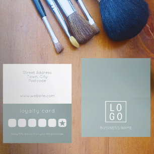 MINIMAL BUSINESS LOGO CUSTOMER LOYALTY REWARD CARD