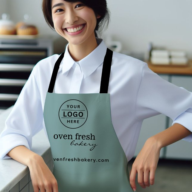 Minimal Business Logo Pastry Chef Bakery Apron (Creator Uploaded)