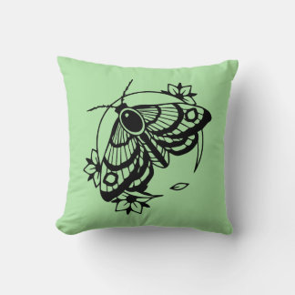 Minimal Butterfly Flower Line Art Design  Cushion