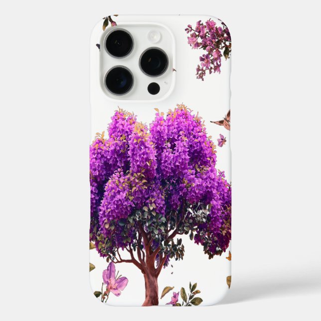 Minimal Butterfly Tree iPhone Case – Floral Nature (Back)