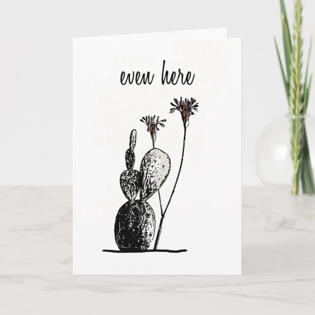 Minimal Cactus Encouragement Card (Front)