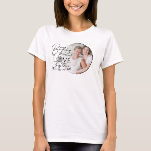 Minimal Calligraphy Photo Birthday Mother-in-law T-Shirt