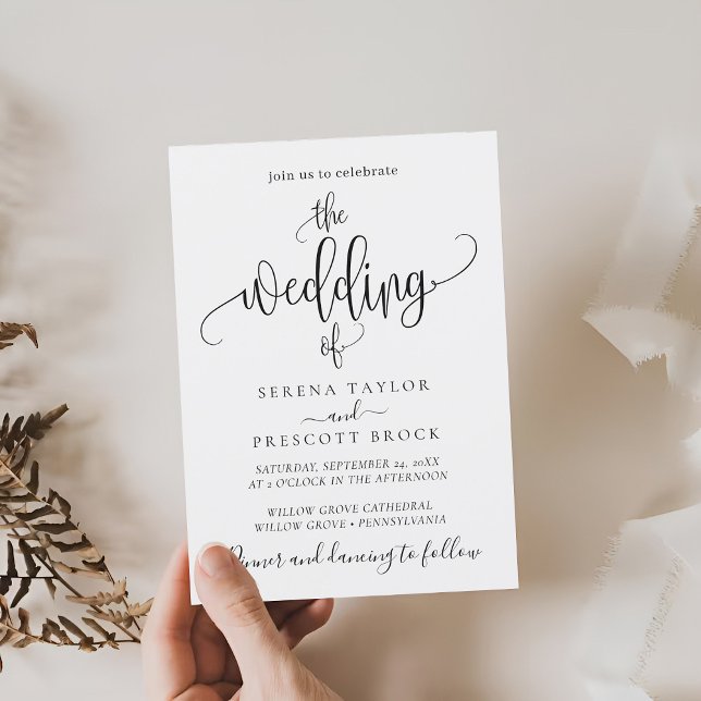 Minimal Calligraphy The wedding of Wedding  Invitation (Creator Uploaded)