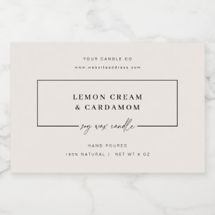 Minimal Candle Jar Sticker Product Label