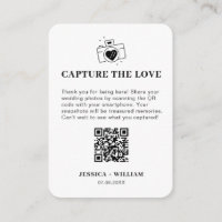 Minimal Capture the Love QR code Sign