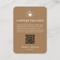 Minimal Capture the Love QR code Sign