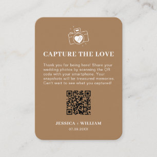 Minimal Capture the Love QR code Sign Enclosure Card