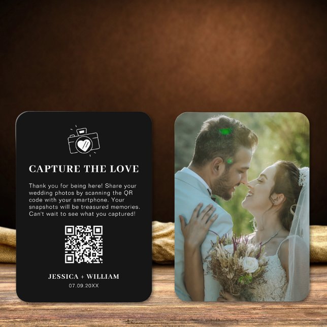 Minimal Capture the Love QR code Sign Enclosure Card (Creator Uploaded)