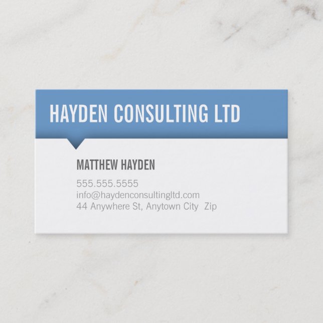 MINIMAL CARD simple modern bold cobalt blue grey (Front)