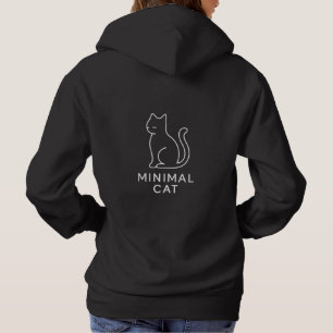 Minimal Cat Hoodie – Line Art Design
