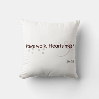 Minimal Cat Paw Cozy Throw Pillow
