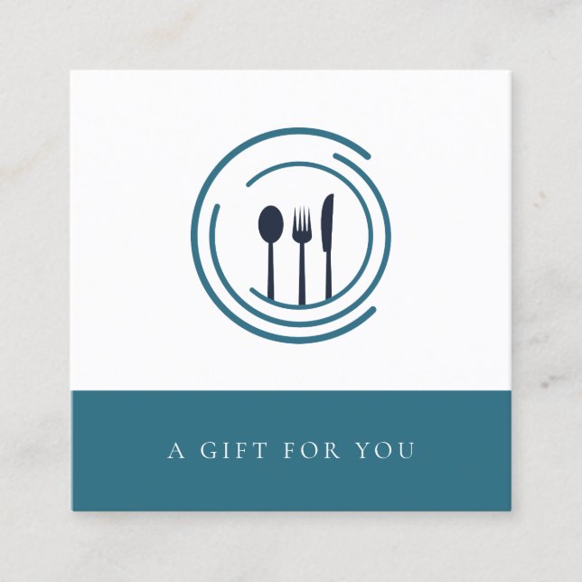 Minimal Catering Gift Certificate  (Front)
