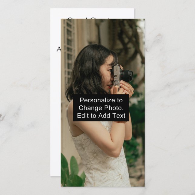 Minimal Celebrate Event Thank You Photo Text Card (Front/Back)