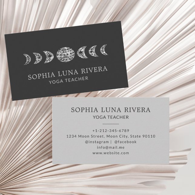 Minimal Celestial Moon Phases Business Card (Minimal Celestial Moon Phases Business Card)