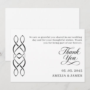 Minimal Celtic Knot Wedding Thank You Card