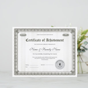 Minimal Certificate of Achievement