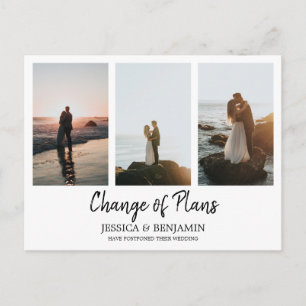 Minimal Change of Plans with Photo Collage Postcard