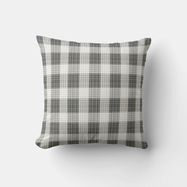 Minimal check pattern pillow cushion (Front)