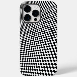 Minimal Chequered Black and White Optical Illusion Case-Mate iPhone 14 Pro Max Case