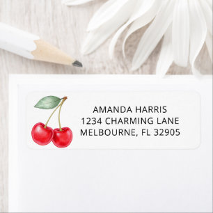 Minimal Cherry on Top Baby Shower Address Label Return Address Label