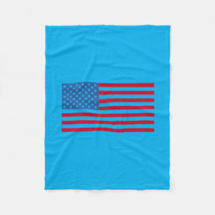 Minimal Chest Aamerican Flag Patriotic 4th Of July Fleece Blanket