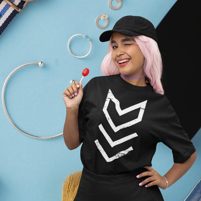 Minimal Chevron Triangle | Winking Smile Pose T-Shirt (Creator Uploaded)