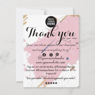Minimal Chic: Boutique Thank You Card