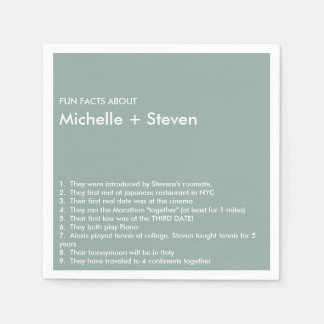 Minimal Chic Dusty Blue  | FUN FACT WEDDING Napkin