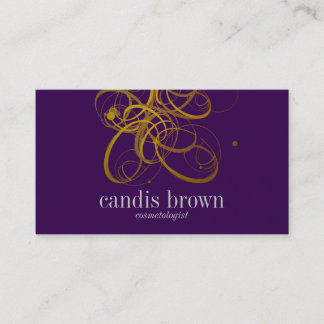 Minimal Chic Faux Gold Cosmetologist Business Card