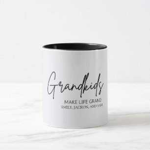 Minimal Chic Grandkids make life Grand  Mug
