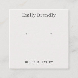 Minimal Chic Jewelry Earring Display Business Card