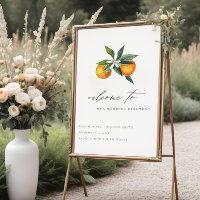 Minimal Chic Orange Boho Botanical Wedding Welcome