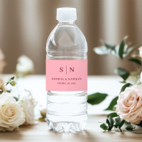 Minimal Chic | Pink with Burgundy Monogram Wedding
