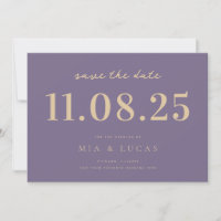 Minimal Chic Wedding Date Non-Photo Save The Date