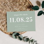 Minimal Chic Wedding Date Non-Photo Save The Date<br><div class="desc">Personalise this minimal chic design wedding save the date with all of your details.</div>