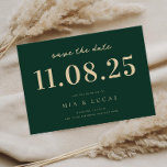 Minimal Chic Wedding Date Non-Photo Save The Date<br><div class="desc">Personalise this minimal chic design wedding save the date with all of your details.</div>