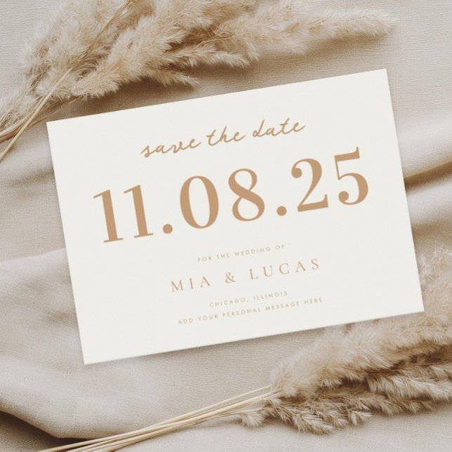 Minimal Chic Wedding Date Non-Photo Save The Date (Creator Uploaded)