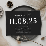 Minimal Chic Wedding Date Non-Photo Save The Date<br><div class="desc">Personalise this minimal chic design wedding save the date with all of your details.</div>