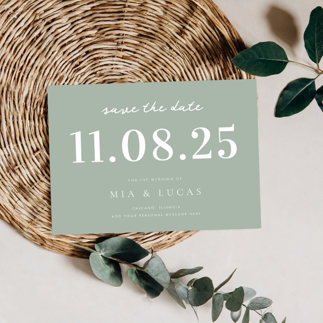 Minimal Chic Wedding Date Non-Photo Save The Date (Creator Uploaded)