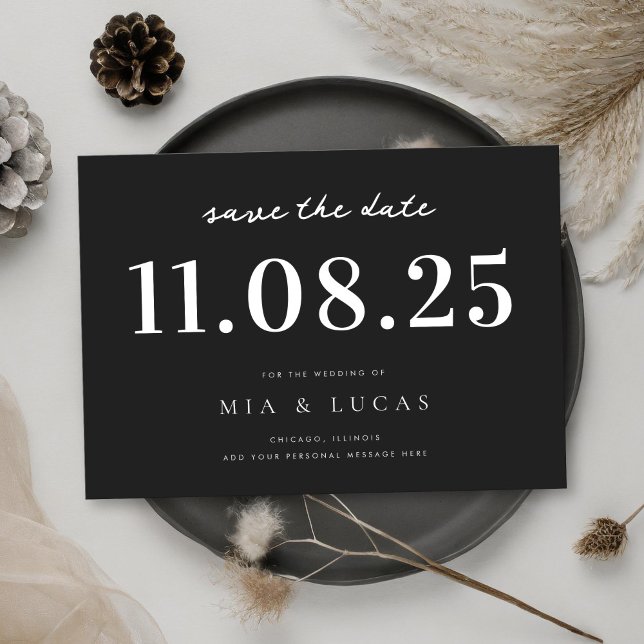 Minimal Chic Wedding Date Non-Photo Save The Date (Creator Uploaded)