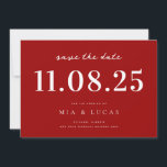 Minimal Chic Wedding Date Non-Photo Save The Date<br><div class="desc">Personalise this minimal chic design wedding save the date with all of your details.</div>