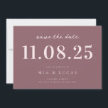 Minimal Chic Wedding Date Non-Photo Save The Date<br><div class="desc">Personalise this minimal chic design wedding save the date with all of your details.</div>