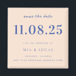 Minimal Chic Wedding Date Non-Photo Save The Date Magnet<br><div class="desc">Personalise this minimal chic design wedding save the date magnet with all of your details.</div>