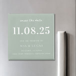 Minimal Chic Wedding Date Non-Photo Save The Date Magnet<br><div class="desc">Personalise this minimal chic design wedding save the date magnet with all of your details.</div>